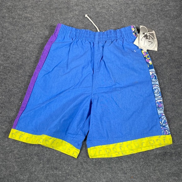 VTG Ocean Pacific Shorts Youth XL Swim Trunks Abstract Print Cotton 90s‎ Surf - Picture 1 of 13